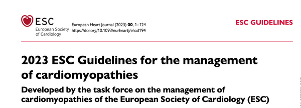 ESC Cardiomyopathy guidelines